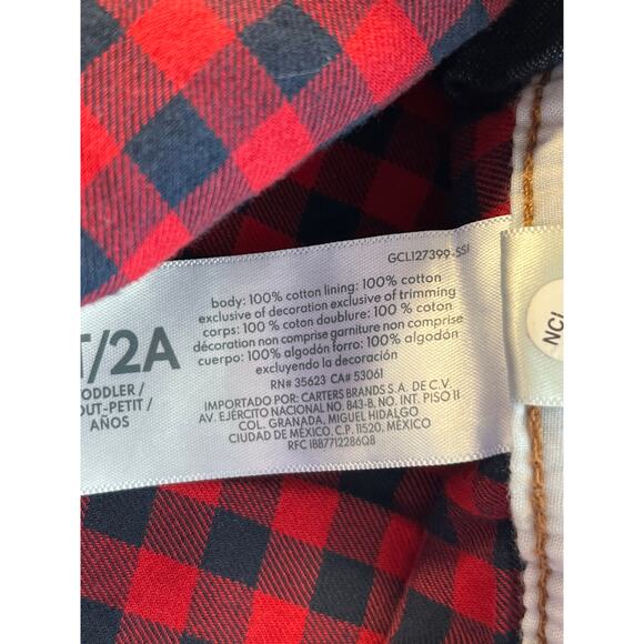 Osh Kosh B'gosh Unisex 2T Toddler Blue Jean Overalls Lining Classic Picture - Picture 4 of 7